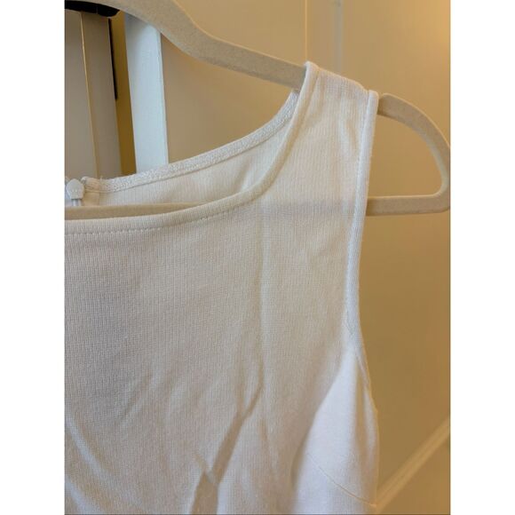 NWOT St John white italian knit dress Sz 4, $995 E7 - Picture 3 of 8